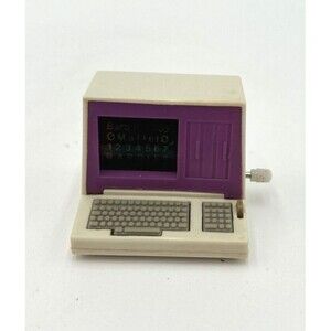 Vintage 80s 90s Barbie Purple Desktop Computer All In One Personal PC Wined Up